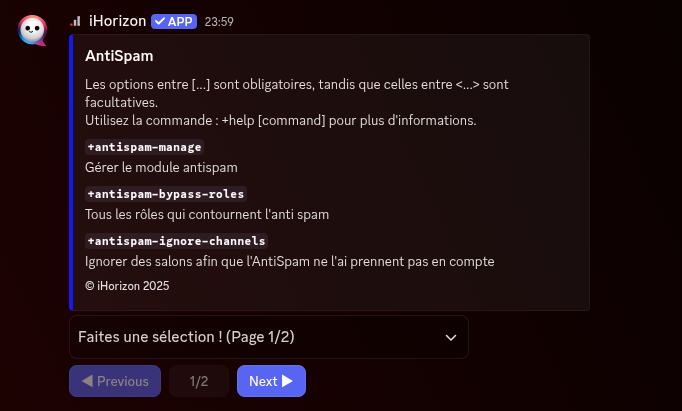 Bot - Documentation iHorizon